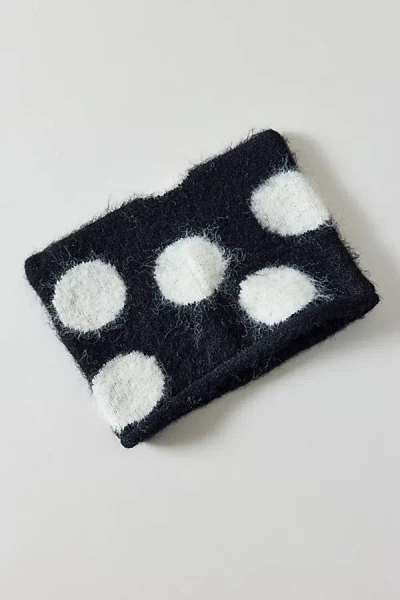 Urban Outfitters Mylo Polka Dot Pattern Beanie In Black, Women's At