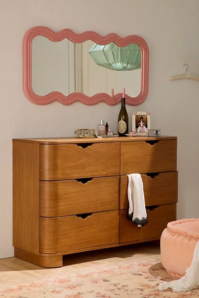 Urban Outfitters Naia Short 6-drawer Wood Dresser In Acorn At  In Brown