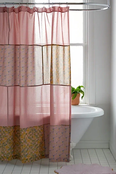 Urban Outfitters Natalie Shower Curtain In Pink At