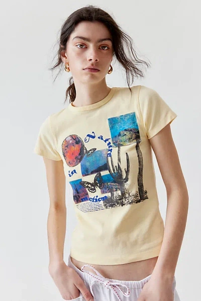 Urban Outfitters Nature In Motion Photo Baby Tee In Yellow, Women's At