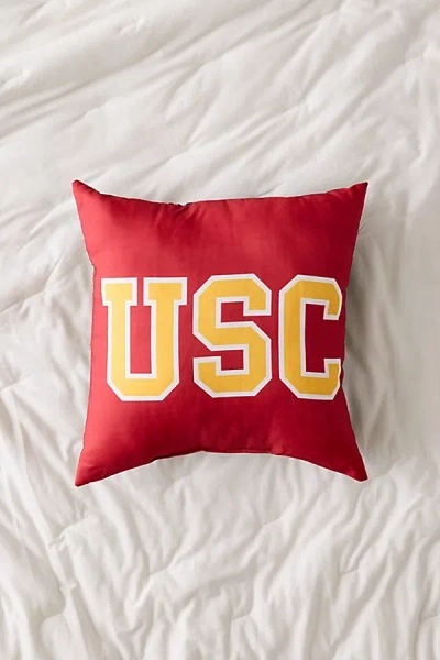 Urban Outfitters Ncaa Campus Crawl Printed Throw Pillow In Usc At  In Red