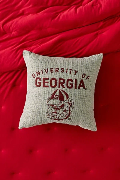 Urban Outfitters Ncaa Collegiate Logo Woven Tapestry Throw Pillow In Georgia At  In White