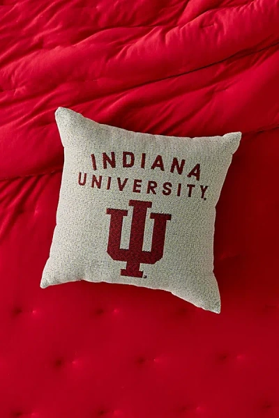 Urban Outfitters Ncaa Collegiate Logo Woven Tapestry Throw Pillow In Indiana At  In White