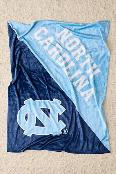 Urban Outfitters Ncaa Halftone Silk-touch Fleece Throw Blanket In Unc At  In Blue