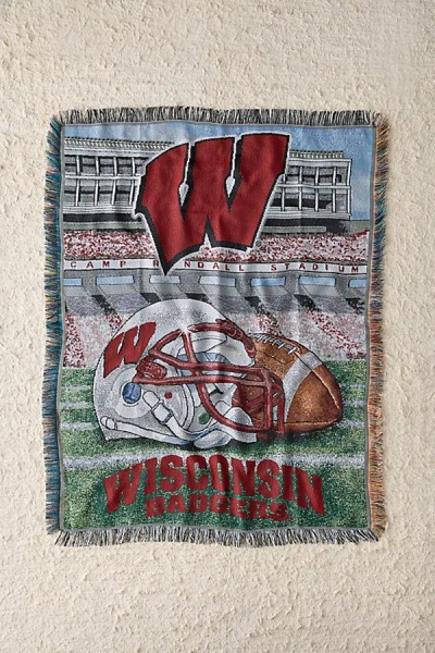 Urban Outfitters Ncaa Homefield Advantage Team Tapestry Throw Blanket In Wisconsin At  In Multi