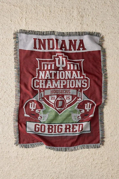 Urban Outfitters Ncaa Indiana University 2025 Fbc Champions Tapestry Throw Blanket In Indiana At  In Multi