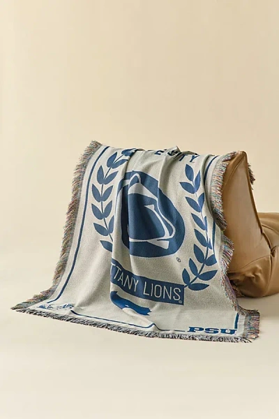 Urban Outfitters Ncaa Lavish Collegiate Tapestry Throw Blanket In Penn State At  In Neutral