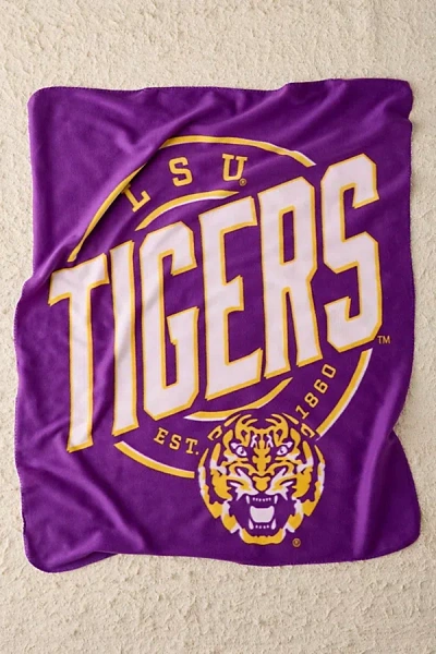 Urban Outfitters Ncaa Team Campaign Fleece Throw Blanket In Lsu At  In Purple