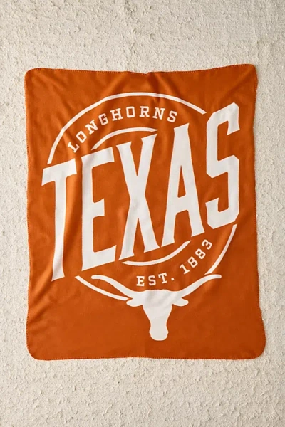 Urban Outfitters Ncaa Team Campaign Fleece Throw Blanket In Texas At  In Orange