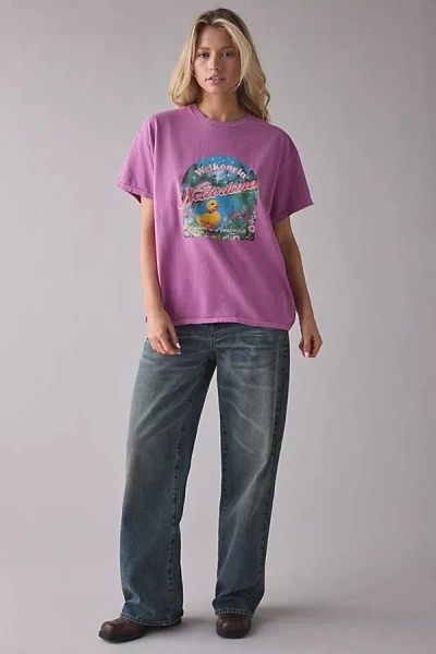 Urban Outfitters Nederland Duck Graphic Oversized Tee In Mauve, Women's At  In Purple