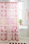 Urban Outfitters Needlepoint Hankie Patterned Shower Curtain In Purple Pattern At  In Pink