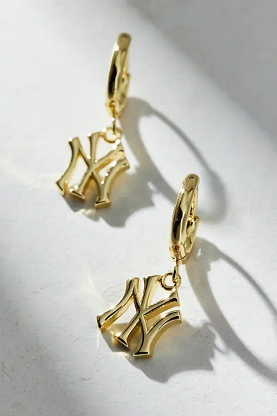 Urban Outfitters New York Yankees Logo Charm Hoop Earring In Gold, Women's At