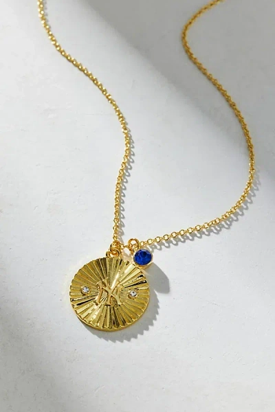 Urban Outfitters New York Yankees Spiral Charm Necklace In Gold, Women's At