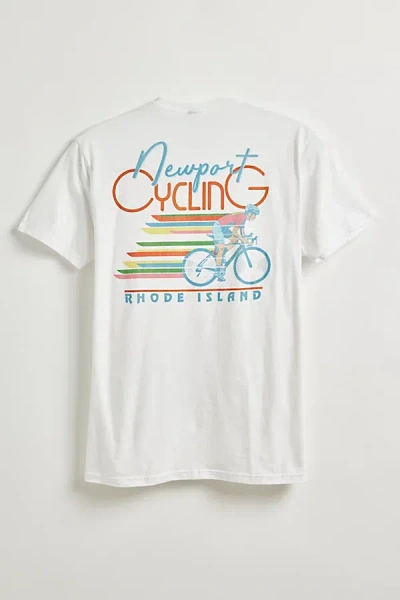 Urban Outfitters Newport Cycling Tee In White, Men's At
