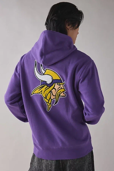 Urban Outfitters Nfl Minnesota Vikings Uo Exclusive Chenille Patch Hoodie Sweatshirt In Purple, Men's At Urban Outfit
