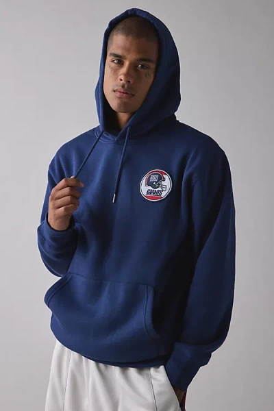 Urban Outfitters Nfl New York Giants Uo Exclusive Chenille Patch Hoodie Sweatshirt In Navy, Men's At  In Blue