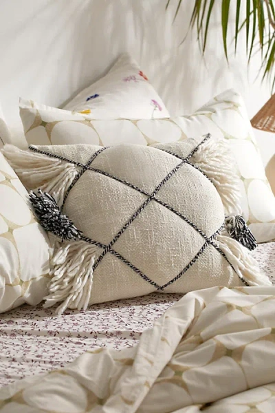 Urban Outfitters Nicky Boho Throw Pillow In Black/white At