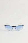 Urban Outfitters Nikko Metal Shield Sunglasses In Blue, Men's At