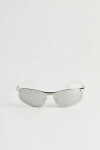 Urban Outfitters Nikko Metal Shield Sunglasses In Silver, Men's At  In Silver