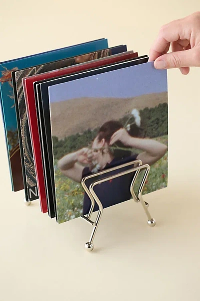 Urban Outfitters Nina Record Storage Rack In Chrome At  In Metallic