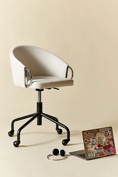 Urban Outfitters Noelle Adjustable Swivel Desk Chair In White At