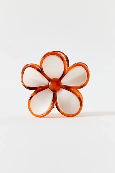 Urban Outfitters Nora Flower Claw Clip In White, Women's At
