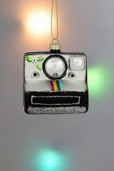 Urban Outfitters Northlight Retro Instant Camera Glass Ornament In Black At