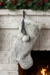 Urban Outfitters Northlight Silver Fox Faux Fur Holiday Stocking In Silver At  In Gray