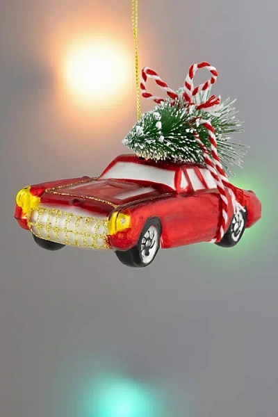 Urban Outfitters Northlight Vintage Car And Tree Ornament In Red At