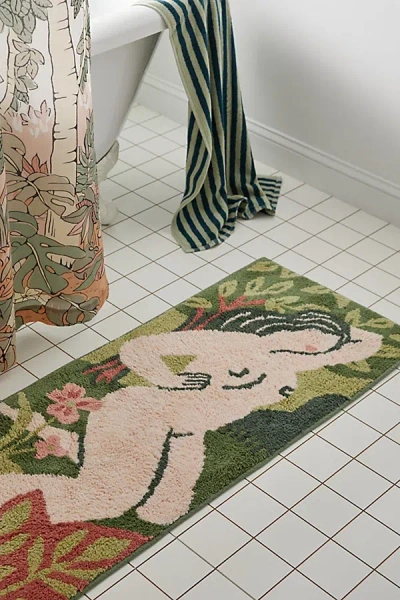Urban Outfitters Nude Landscape Runner Bath Mat In Neutral At  In Multi