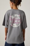 Urban Outfitters Nyc Champagne Lounge Disco Ball Graphic T-shirt Dress In Dark Grey, Women's At  In Gray