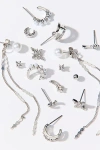 Urban Outfitters Oblivion Pearl & Rhinestone Multi Earring Set In Silver, Women's At  In Silver