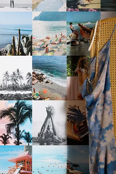 Urban Outfitters Ocean Art Print Collage Kit In Blue At  In Multi