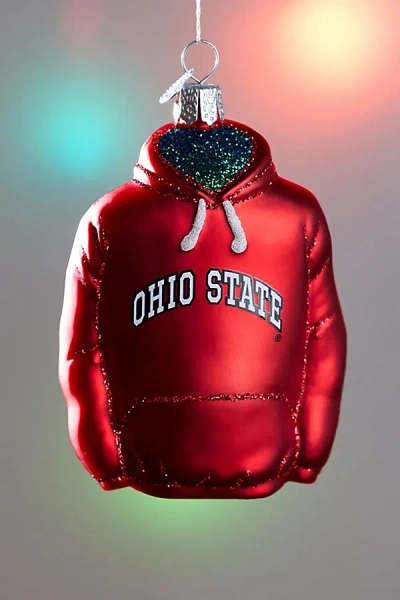Urban Outfitters Ohio State University Hoodie Glass Ornament In Red At