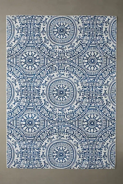 Urban Outfitters Oliver Washable Rug In Blue At