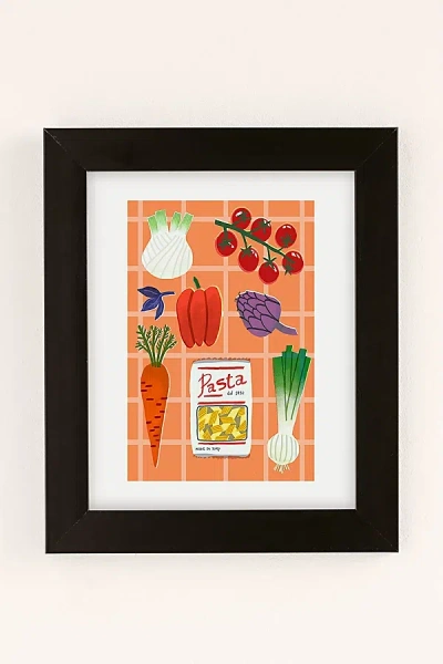 Urban Outfitters Olla Meyzinger Food Art Print In Black Matte Frame At  In Multi