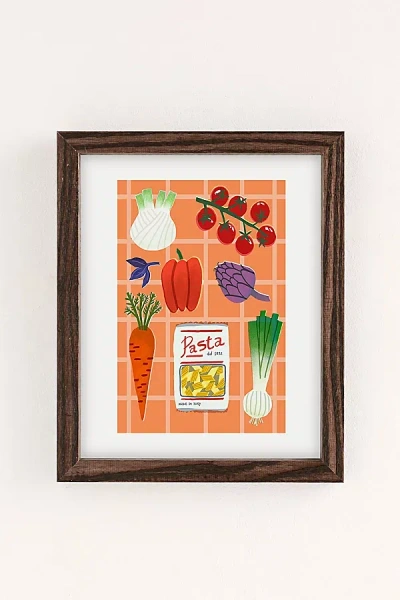 Urban Outfitters Olla Meyzinger Food Art Print In Walnut Wood Frame At  In Brown