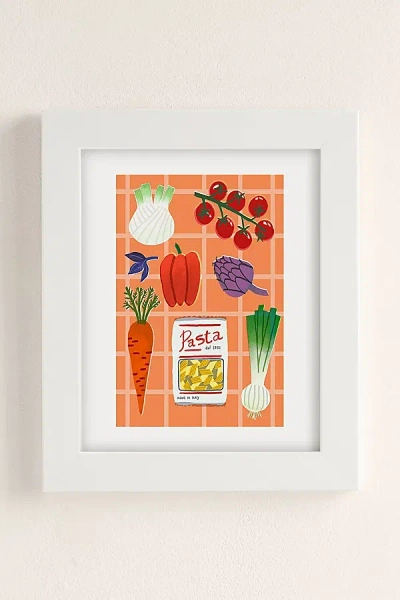 Urban Outfitters Olla Meyzinger Food Art Print In White Matte Frame At