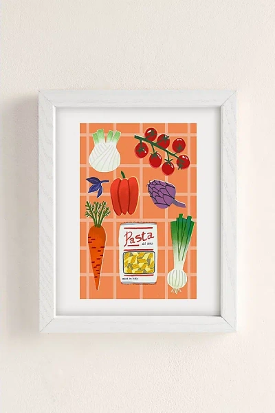 Urban Outfitters Olla Meyzinger Food Art Print In White Wood Frame At