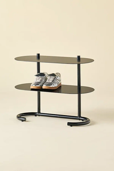 Urban Outfitters Ollie 2-tier Iron Oval Shoe Rack In Black At