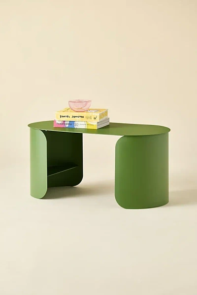 Urban Outfitters Ollie Iron Oval Coffee Table In Green At