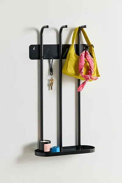 Urban Outfitters Ollie Metal Wall Storage Rack In Black At