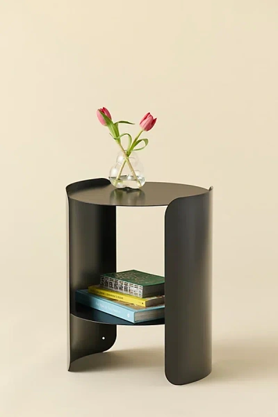 Urban Outfitters Ollie Round Storage Side Table In Black At