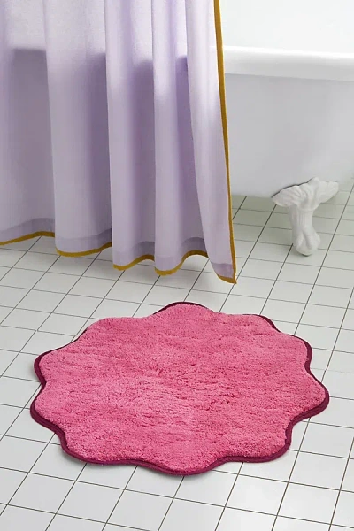 Urban Outfitters Olsen Contrast Edge Bath Mat In Pink At