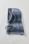 Urban Outfitters Ombre Knit Adjustable Balaclava Hood In Black, Men's At