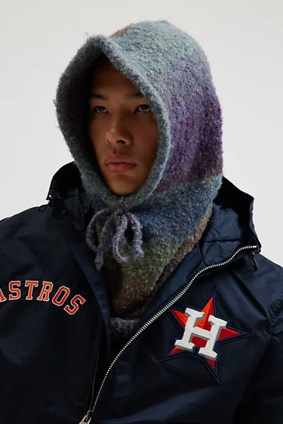 Urban Outfitters Ombre Knit Adjustable Balaclava Hood In Blue, Men's At  In Blue