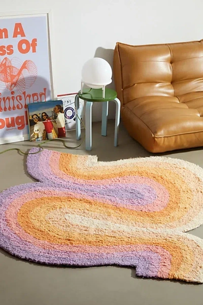Urban Outfitters Ombre Swirl Shag Rug At  In Multi