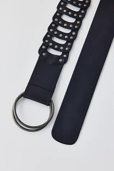 Urban Outfitters Open Loop Studded Leather Belt In Black, Women's At