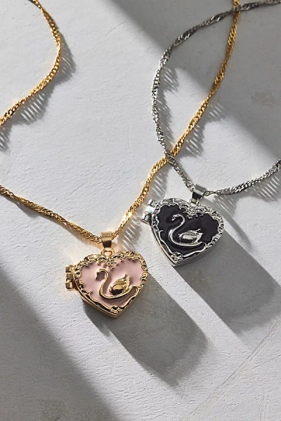 Urban Outfitters Ophelia Swan Bff Locket Necklace Set In Assorted, Women's At  In Black