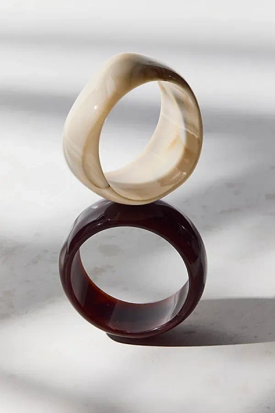 Urban Outfitters Organic Shape Chunky Bangle Bracelet In Ivory, Women's At  In Brown